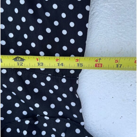 Nasty Gal Collection Womens Ruffle One Shoulder Polka Dot Dress Black Sz 4 - Picture 6 of 9